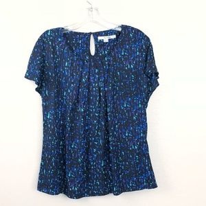 Boden Ravello Silk Blend Blouse Top Short Sleeves